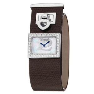 Happy Diamonds Mother Of Pearl Dial Brown Leather Watch