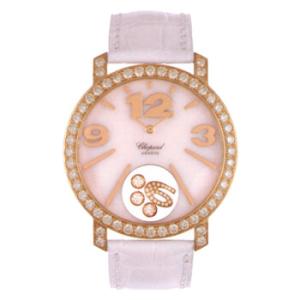 Happy Diamonds Mother of Pearl Leather Watch
