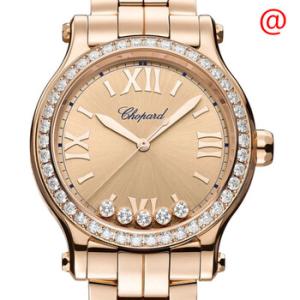 Happy Sport Automatic Chronometer Diamond Gold Dial Watch