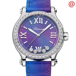 Happy Sport Automatic Chronometer Diamond Purple Dial Watch 278608
