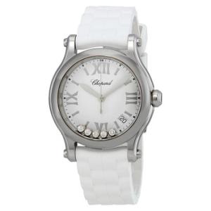Happy Sport Diamond White Matte Dial Watch