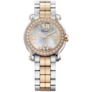 Happy Sport II Mother of Pearl Diamond Two Tone Watch