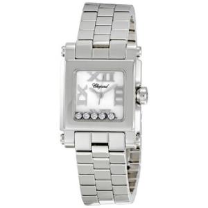 Happy Sport Square Steel Diamond Watch
