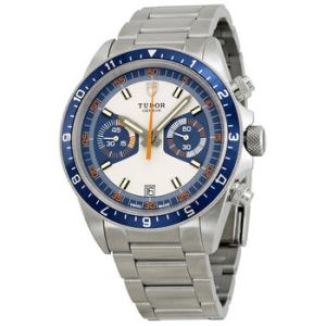Heritage Chronograph Blue and Silver Dial Watch 70330B95740