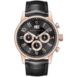 Heritage Chronograph Quartz Black Dial Watch CV3944
