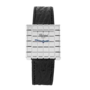Ice Cube Silver Dial 18kt White Gold Watch
