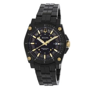 Icon Quartz Black Dial Watch 98B408