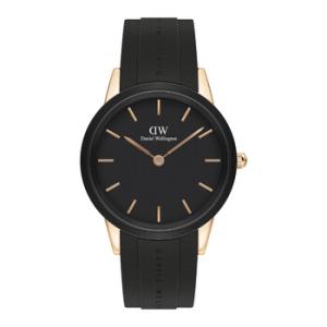 Iconic Motion Quartz Black Dial Watch DW00100425