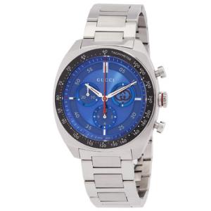 Interlocking G Chronograph Quartz Blue Dial Watch YA142317