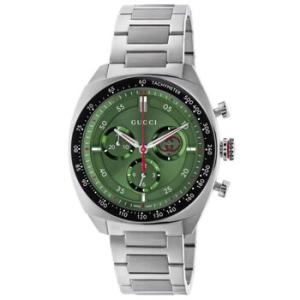 Interlocking G Quartz Green Dial Watch YA142318