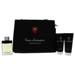 Invincibile by Tonino Lamborghini for Men  4 Pc Gift Set 4.2oz EDT Spray 5oz After Shave Balm 5oz Shower Gel Leather Briefcase