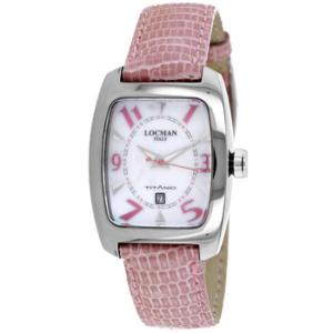 Italy Titanio Tonneau Pink Lizard Strap Watch 483MOPPK