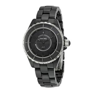 J12 Black Dial Black Ceramic Watch H3828