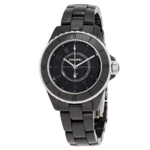 J12 Phantom Quartz Black Dial Watch H6346