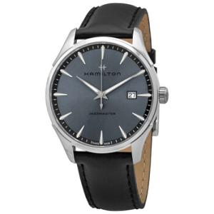 Jazzmaster Quartz Grey Dial Black Leather Watch H32451742