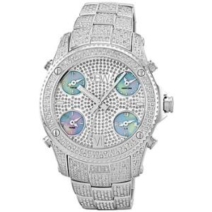 Jet Setter Stainless Steel Diamond Multiple TimeZone Watch JB6213C
