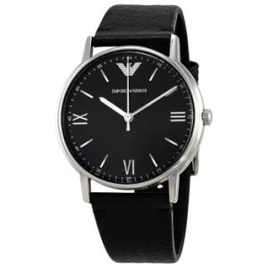 Kappa Black Dial Black Leather Watch AR11013