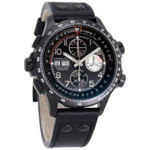 Khaki Aviation XWind Lefty Automatic Chronograph Leather Watch H77736733