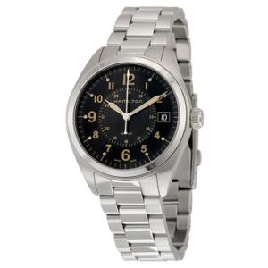 Khaki Field Black Dial Stainless Steel Watch H68551133