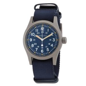 Khaki Field Manual Wind Blue Dial Watch H69439940