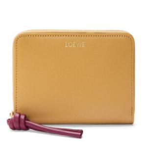 Knot Compact Zip Around Wallet  SaharaCrimson