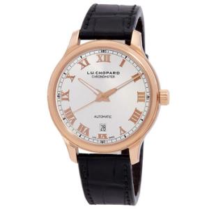 L.U.C 1937 Classic Silver Sunburst Dial 18kt Rose Gold Watch
