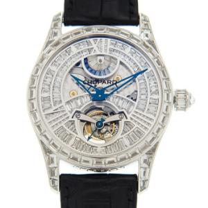 L.U.C Quattro Tourbillon Hand Wind Diamond Silver Dial Watch