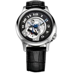 L.U.C. Tech Twist Black Openworked Dial Stainless Steel Watch