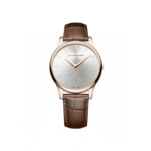 L.U.C. XPS Silver Dial 18kt Rose Gold Brown Leather Watch