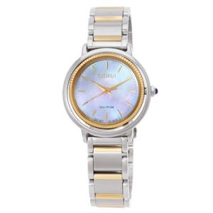 L EcoDrive Mother of Pearl Dial TwoTone Watch EM110483D