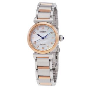 L Mae White Mother of Pearl Dial Watch EM113687D