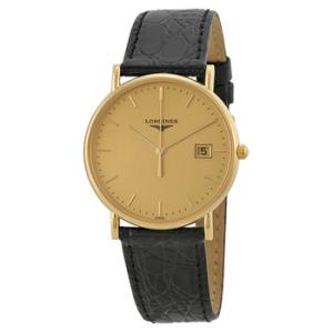 La Grande Classique Champagne Dial 18kt Yellow Gold Black Alligator Leather Watch L47436322