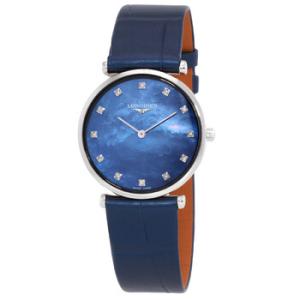 La Grande Classique Quartz Diamond Blue Mother of Pearl Dial Watch L4.512.4.81.2