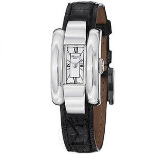 La Strada White Dial Black Leather Watch
