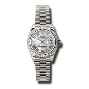LadyDatejust 26 Mother Of Pearl Dial 18K White Gold President Automatic Watch 179179MRP