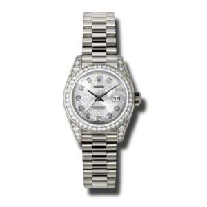 LadyDatejust 26 Silver Dial 18K White Gold President Automatic Watch 179159SJDP