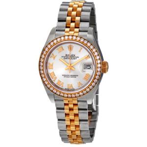 LadyDatejust 28 Silver Dial Automatic Steel and 18kt Yellow Gold Jubilee Watch 279383SRJ