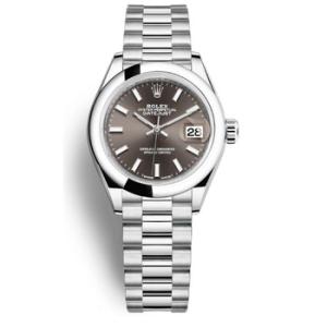 LadyDatejust Grey Dial Automatic Platinum President Watch 279166GYSP