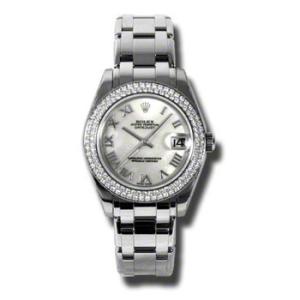 LadyDatejust Pearlmaster Mother Of Pearl Dial 18K White Gold Automatic Watch 81339MRPM