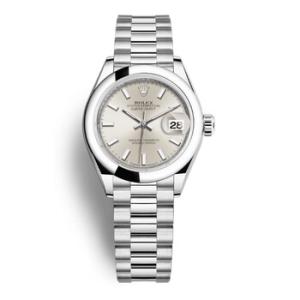 LadyDatejust Silver Dial Automatic Platinum President Watch 279166SSP