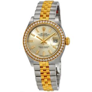 LadyDatejust Silver Dial Steel and 18kt Yellow Gold Jubilee Watch 279383SSJ