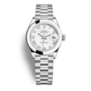 LadyDatejust White Dial Automatic Platinum President Watch 279166WRP