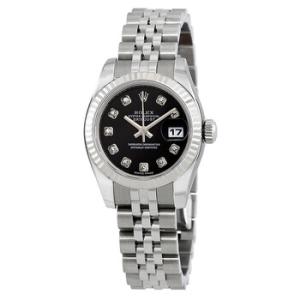Lady Datejust 26 Black Dial Stainless Steel Jubilee Bracelet Automatic Watch 179174BKDJ