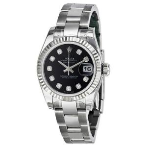 Lady Datejust 26 Black Dial Stainless Steel Oyster Bracelet Automatic Watch 179174BKDO