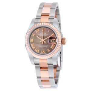 Lady Datejust 26 Black Mother of Pearl Dial Stainless Steel and 18K Everose Gold Oyster Bracelet Automatic Watch 179171BMRO