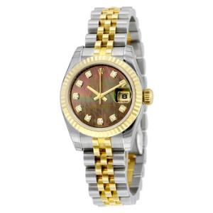 Lady Datejust 26 Black Mother of Pearl Dial Stainless Steel and 18K Yellow Gold Jubilee Bracelet Automatic Watch 179173BKMDJ