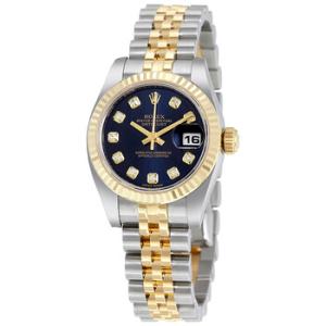 Lady Datejust 26 Blue Dial Stainless Steel and 18K Yellow Gold Jubilee Bracelet Automatic Watch 179173BLDJ