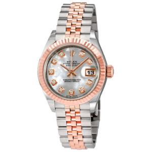 Lady Datejust 26 Mother of Pearl Dial Stainless Steel and 18K Everose Gold Jubilee Bracelet Automatic Watch 179171MDJ