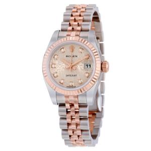 Lady Datejust 26 Silver Dial Stainless Steel and 18K Everose Gold Jubilee Bracelet Automatic Watch 179171SJDJ