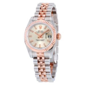 Lady Datejust 26 Silver Dial Stainless Steel and 18K Everose Gold Jubilee Bracelet Automatic Watch 179171SSJ